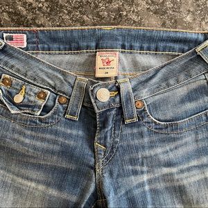True Religion Tony jeans, size 26, low-rise, boot cut